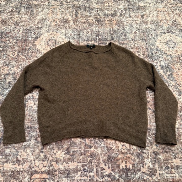 Quince 100% Cashmere Boatneck Sweater | Brown | Size S | Lightweight Knit - Picture 2 of 8